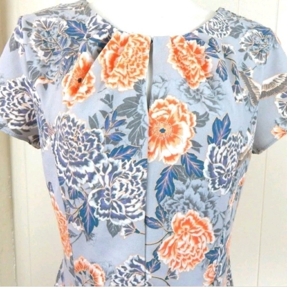 Banana Republic Floral Pleat Neck Sheath Dress - Picture 5 of 5